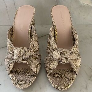 Loeffler Randall Snake Printed Mules
